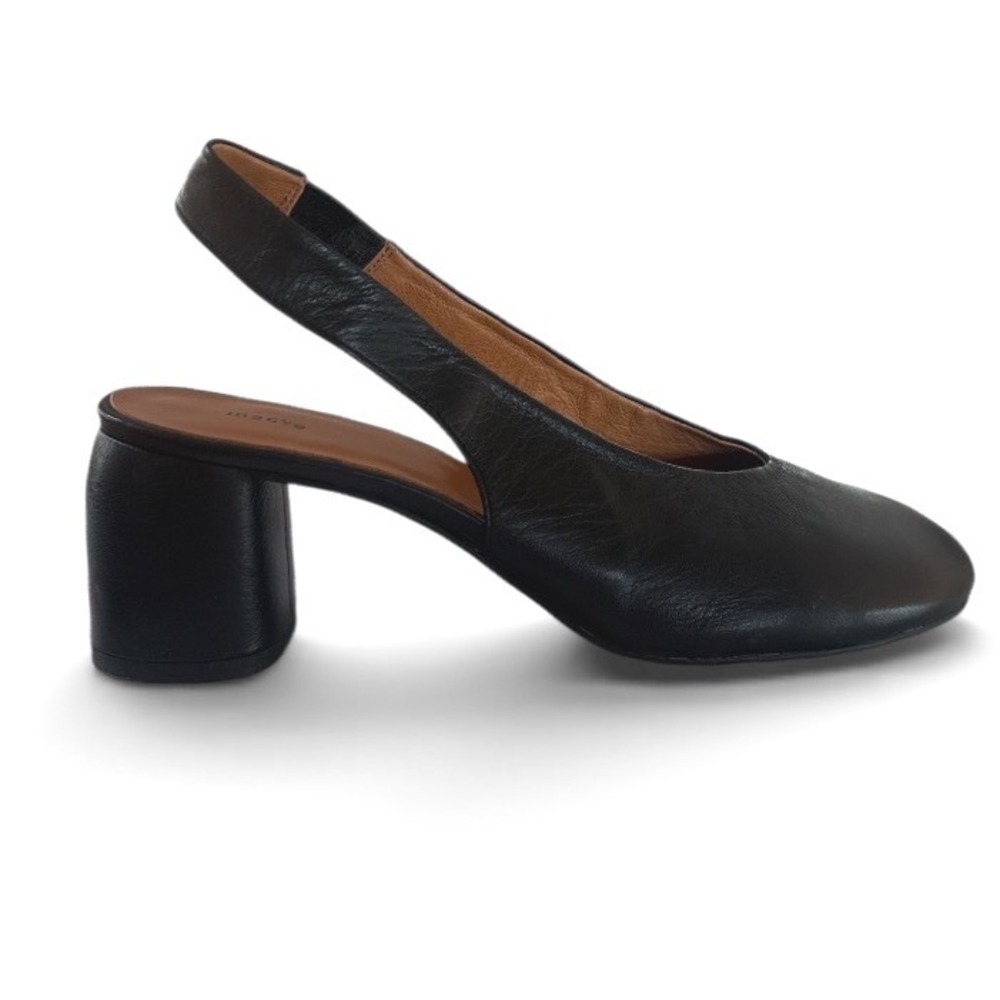 Maeve Black Leather Slingback Heel Size 41